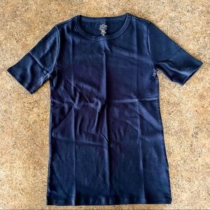 J. Crew Perfect Fit Tee, Short Sleeve, Navy, Small